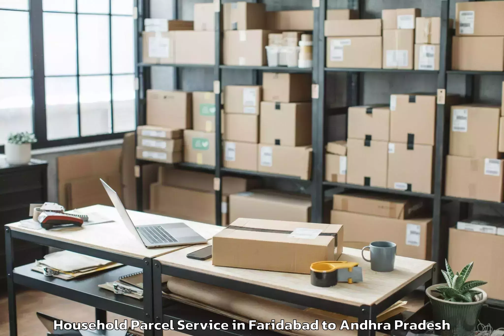 Book Faridabad to Duggirala Household Parcel